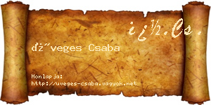 Üveges Csaba névjegykártya